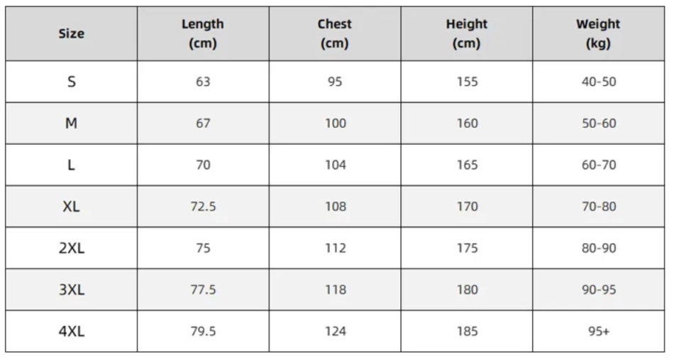 Donic Table Tennis Shirt Size Chart